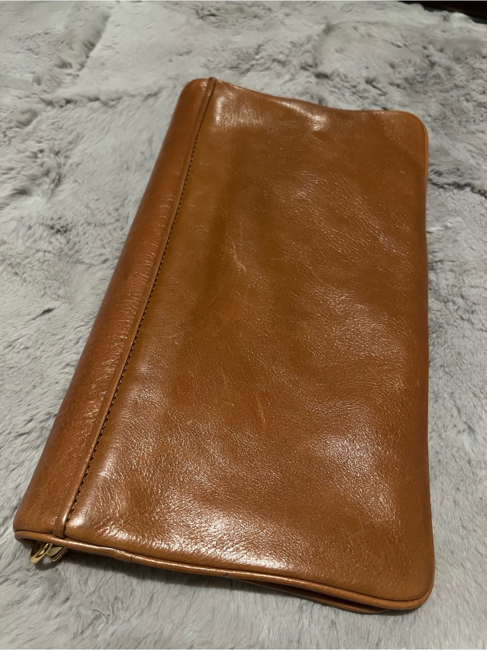Tory Burch Brown Leather Foldover Wallet Clutch - Picture 4 of 7